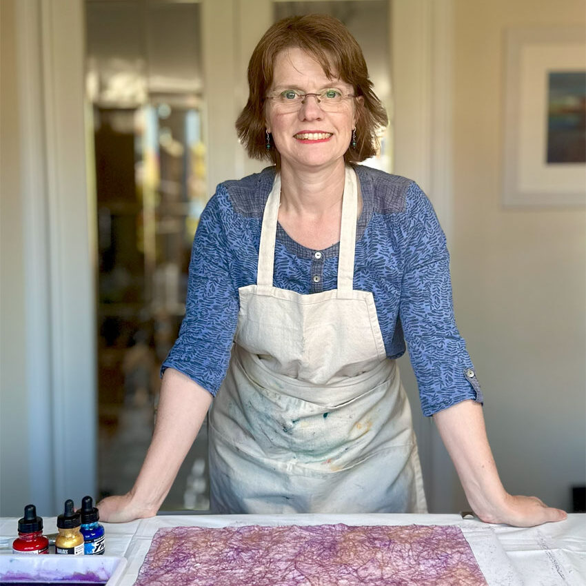 Mixed media and textile artist Rachel Drake