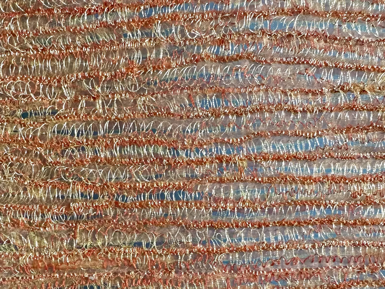 Experimental embroidered textiles by Rachel Drake